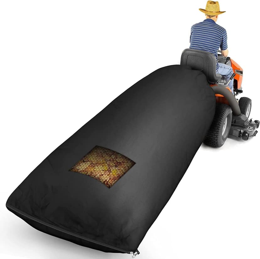Lawn Tractor Leaf Bag, Grass Catcher Bag, 78.7 x 51.1Inch, Large Capacity for Fast Leaf Collection, Mesh Vent Design,Upgraded Thickened Heavy Duty Material Fits for Most Riding Lawn Mowers