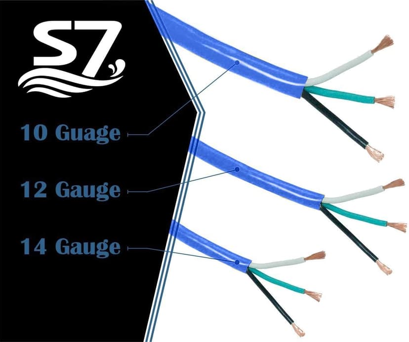 50ft 10-Gauge Heavy Duty 3-Outlet Indoor/Outdoor Extension Cord,Grounded 15-Amp Three-Prong Power-Cord with The End Light Up