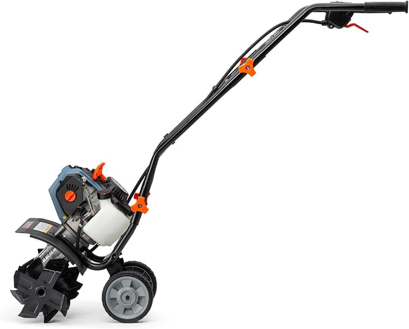 SENIX 4QL 4-Cycle Gas Powered Tiller Cultivator, 46cc Full Crank Engine, 15-Inch Tilling Width, 8-Inch Tilling Depth, Easy Start, Foldable Handles for Compact Storage (TL4QL-L1)