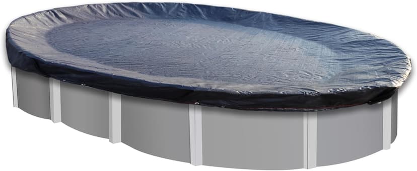 STARPYNG-Round Swimming Pool Cover, 5mil,Navy Blue and Black,Winter Underground Pool Cover,Easy Install, UV Protection,Water Proof Oval(Pool Size:19x28FT,Cover Size: 16x25FT)