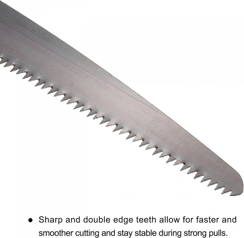 uxcell 10 Inch Pruning Saws, Straight Blade Hand Saw Wood Handle for Camping Garden Wood Tree Branches Trimming, 2pcs