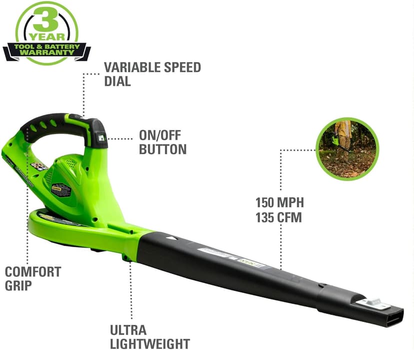 Greenworks 40V 21" Self-Propelled Mower,Axial Leaf Blower,12" String Trimmer with Batteries and Chargers