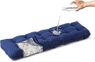 Bench Cushion for Outdoor Furniture, 59x18x5 Inch, Waterproof Outdoor Bench Cushion, Tufted Bench Seat Cushion, Fade-Resistant Bench Pillow, Patio Bench Pad for Outdoor/Indoor Chair, Navy Blue