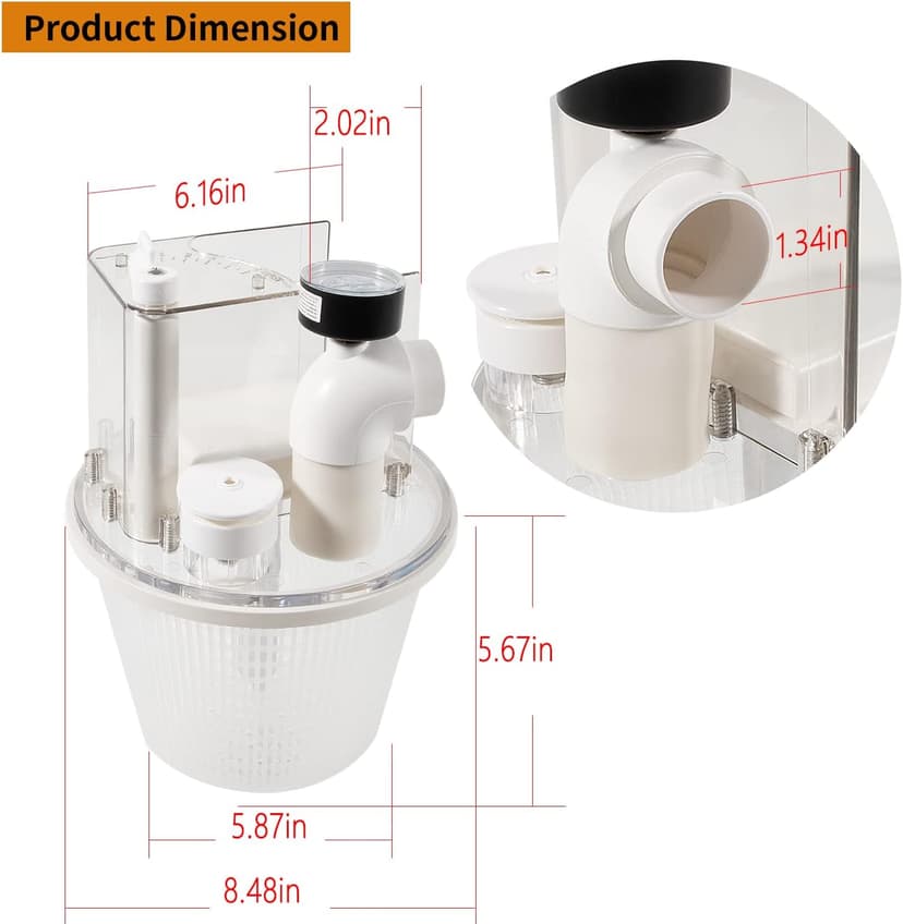 Replace for R211100 Vac-Mate Pool Cleaner Dispenser Box/Multi-Function Vacuum Skimmer Attachment Replacement