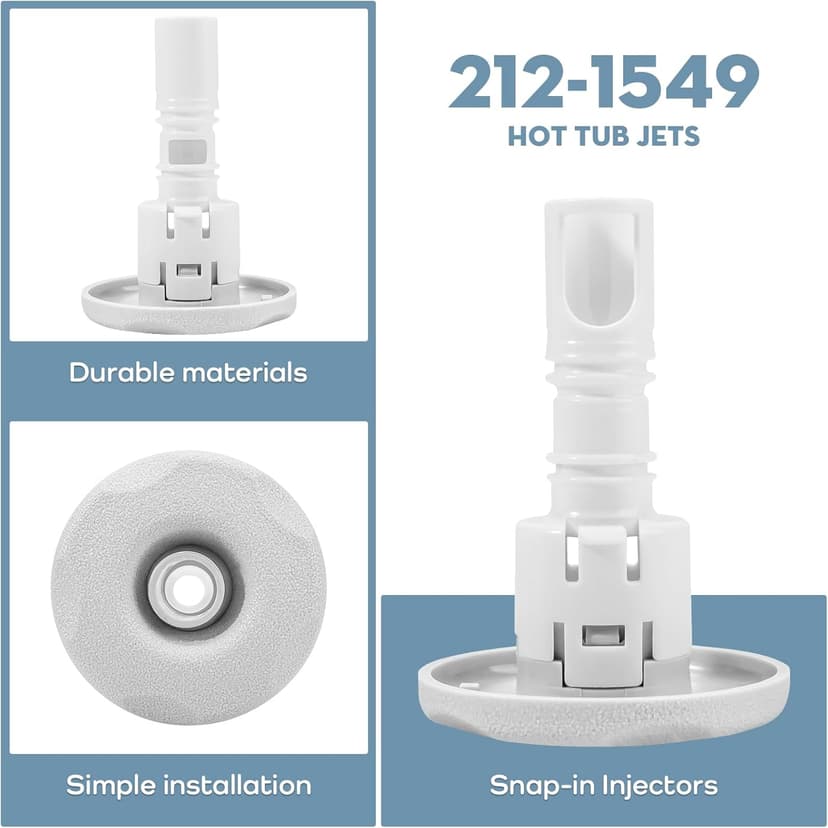 2'' Spa Hot Tub Jets Compatible with Cluster Storm Internal Directional Jet 212-1549/218-51405 Replacement for Bathtub Jets and Hot Tub (5PC)