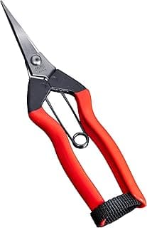 Japanese Trimming Scissors 7.2" Precision Pruning Shears with Pointed Tips, Razor-Sharp Japanese Stainless Steel Blade, Non-Slip Spring-Loaded Handle, Made in Japan