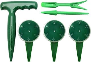 Coolrunner 6 Pack Sowing Seeds Dispenser Set, Adjustable Garden Hand Planter Seeder Tool Flower Plant Sow Traditional Sets, Seedlings Dibber and Widger