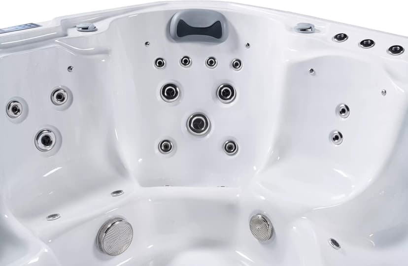 Comfort Hot Tubs - Hot Tub Spa - Seats 5-6 People - 51 Jets – Standard Heavy Duty Flip Cover, Water Fountains, Ozonator, LED Lights, Headrests, and More