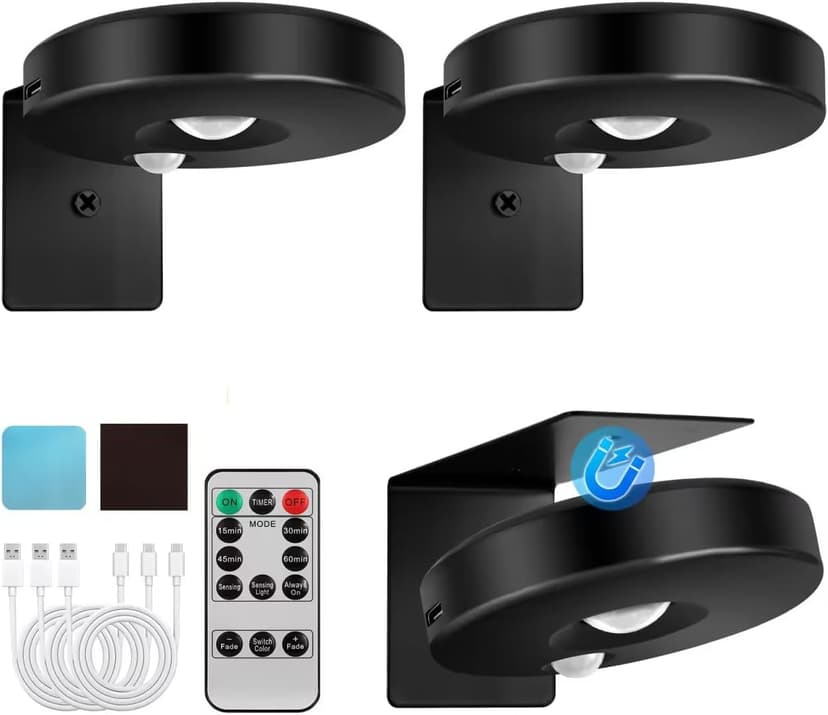 3pack Battery Picture Lights for Wall ,Painting Light Rechargeable with Remote&Motion Sensor 2in1,Wireless Display Art Light Dimmable,Led Accent Wall Light Highlight Picture with 3 CCT for Gallery