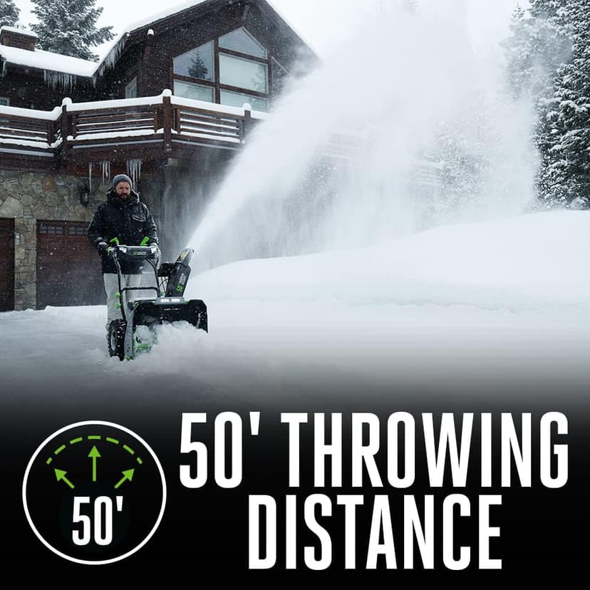 EGO Power+ SNT2405 56-Volt 24 in. Self-Propelled 2-Stage Snow Blower with Peak Power™ - (2) 7.5Ah Batteries and Dual Port Charger Included