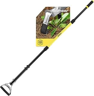 Jardineer Hula Hoe Garden Tool -4in1 Weed Puller, Cultivator, Stirrup Hoe with Ergonomic Handle, Heavy Duty Stainless Steel Head for Effortless Weeding, Digging, and Soil Aeration (64 inches)