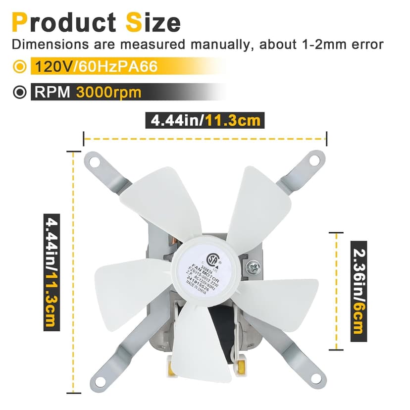 Grill Induction Fan Motor Replacement for Traeger, Pit Boss, Camp Chef Wood, Sam's Club, Z Grills Pellet Grills, AC120V 60Hz Pellet Grills Combustion Fan