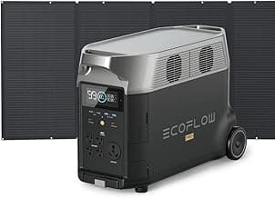 EF ECOFLOW Solar Generator 120V/3.6KWh DELTA Pro with 400W Portable Solar Panel, 23% High Efficiency, 5 AC Outlets, 3600W Portable Power Station for Home Backup Outdoors Camping RV Emergency