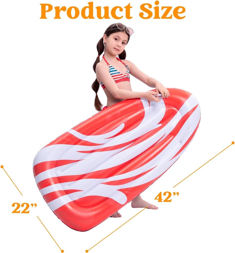 JOYIN 2 Pack Inflatable Body Boards for Water Slides, Body Board for Slip Slide, Swimming Pool Floating Learn to Swim, Summer Water Fun Toy for Kids and Toddlers