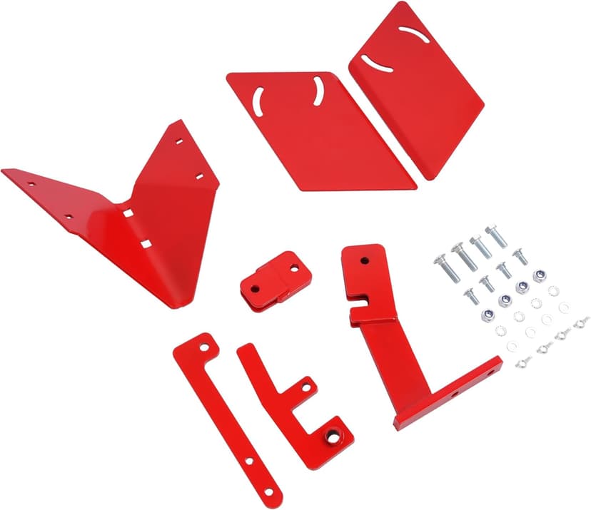 Hiller Furrower Kit for Rear Tine Tiller W/Adjustable Wing Fit for Land Reclamation 3 Kinds Connection Red Steel Replacement for 15683 Hiller-Furrower