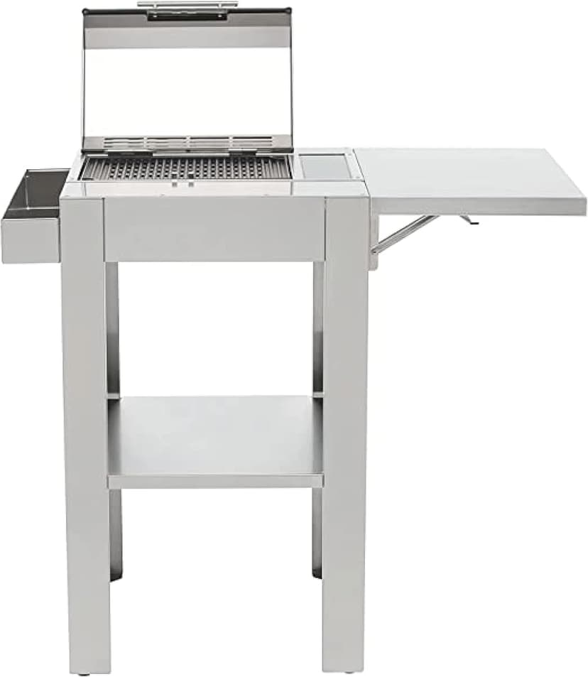 KENYON Frontier IntelliKEN Touch Control Electric Grill with Stand, Single Burner Freestanding Grill, UL Approved For Indoor and Outdoor Use, Coated Drip Tray, Auto Shut Off Timer, 120V