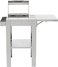 KENYON Frontier IntelliKEN Touch Control Electric Grill with Stand, Single Burner Freestanding Grill, UL Approved For Indoor and Outdoor Use, Coated Drip Tray, Auto Shut Off Timer, 120V