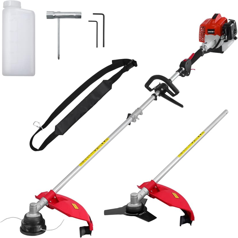 2-in-1 Gas Brush Cutter & String Trimmer, 26cc Engine, 10-inch Blade, 16-inch AM4532