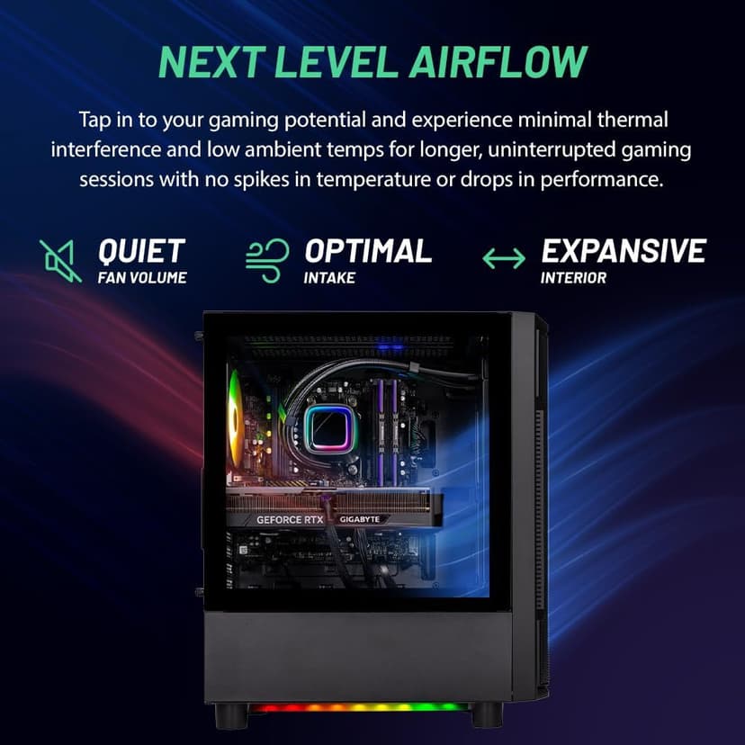 Skytech Gaming Shadow Gaming PC, Intel i7 12700F 2.1 GHz, RTX 4060, 1TB NVME, 16GB DDR4 RAM 3200, 600W Gold PSU Wi-Fi, Win 11 Home, RGB-Keyboard and RGB-Mouse Included,Black