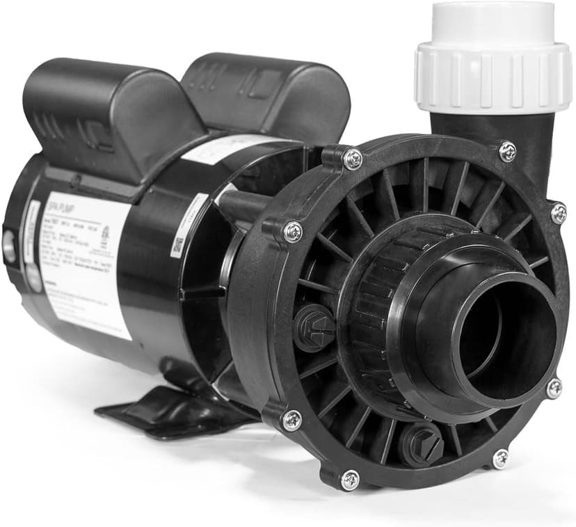 XtremepowerUS 3.0HP High Flow 230 Volt Spa Pump Side Discharge Pump 2" Intake Circulating Hot Tub 2-Speed, Fitting Set Included