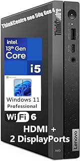 Lenovo ThinKCentre neo 50q Gen 4 Tiny 1L Business Mini Desktop Computer, 13th Gen Intel 8-Core i5-13420H (Beat i7-1355U), 16GB DDR4 RAM, 512GB PCIe SSD, 2 DisplayPorts, WiFi 6, Win 11 Pro, Vent-Hear