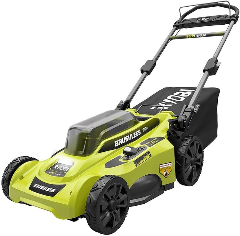 RYOBI Cordless Push Lawn Mower 20 in. 40-Volt with Whisper-Quiet Design