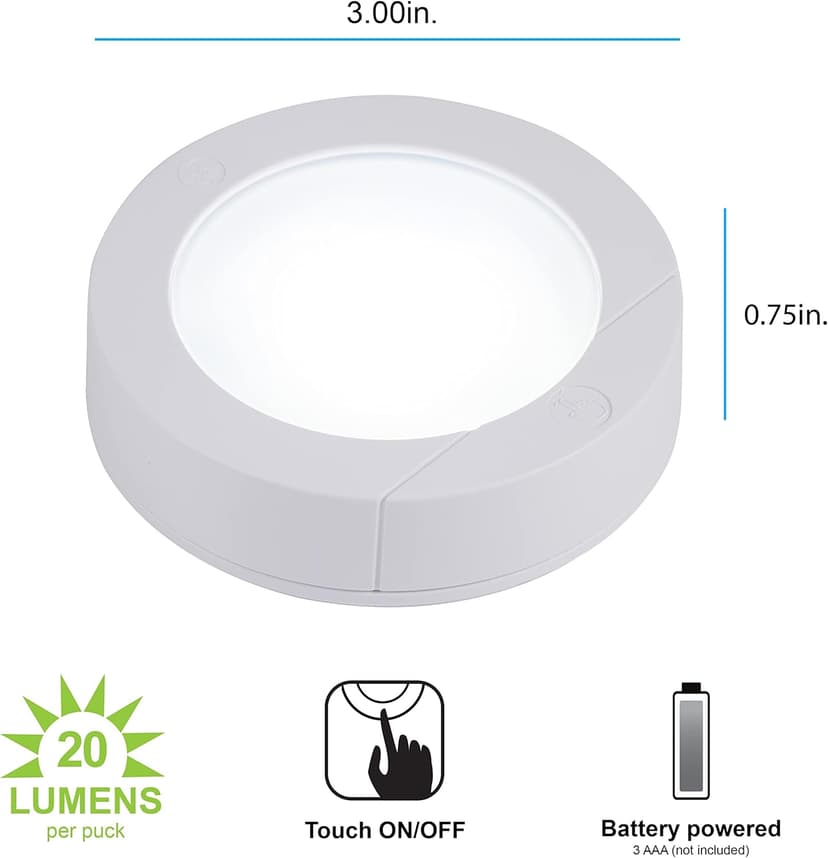 GE 25434 Puck Light 2 Pk