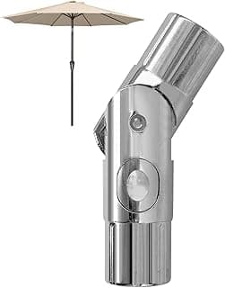 Patio Umbrella Accessories, Outdoor Umbrella Replacement Parts, Push-Button Tilt Adjustment for Garden Umbrellas, Silver（1.5-inch