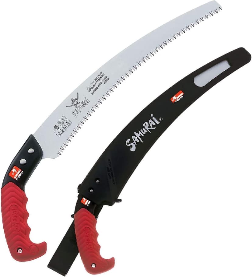Kanzawa Samurai Ichigeki Pruning Saw 330mm C-330-LH with Ergo Grip (Orange) w/sheath Made in Japan