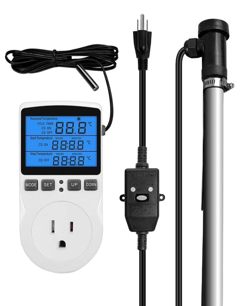 1500W 120V Titanium Heater Assembly with Sensor, for Bathtub Pool Water Tank Cattle Trough, Submersible Hot Tub Heater, Portable Electric Heater