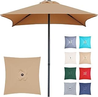 4.9 ft Patio Umbrella - Small Outdoor Table Umbrella with 4 Reinforced Ribs, UV Protection & Waterproof Pool Umbrella for Deck, Balcony, Garden, Lawn, Backyard, Market