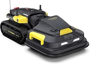 YARBO Robot Lawn Mower, Remote Control Robotic Lawnmower for Large Yard Up to 6 Acres, 70% Steep Slopes, AI Multi-Zone Mapping & 360° Obstacle Avoidance, RTK GPS, Modular Design, Perimeter Wire Free