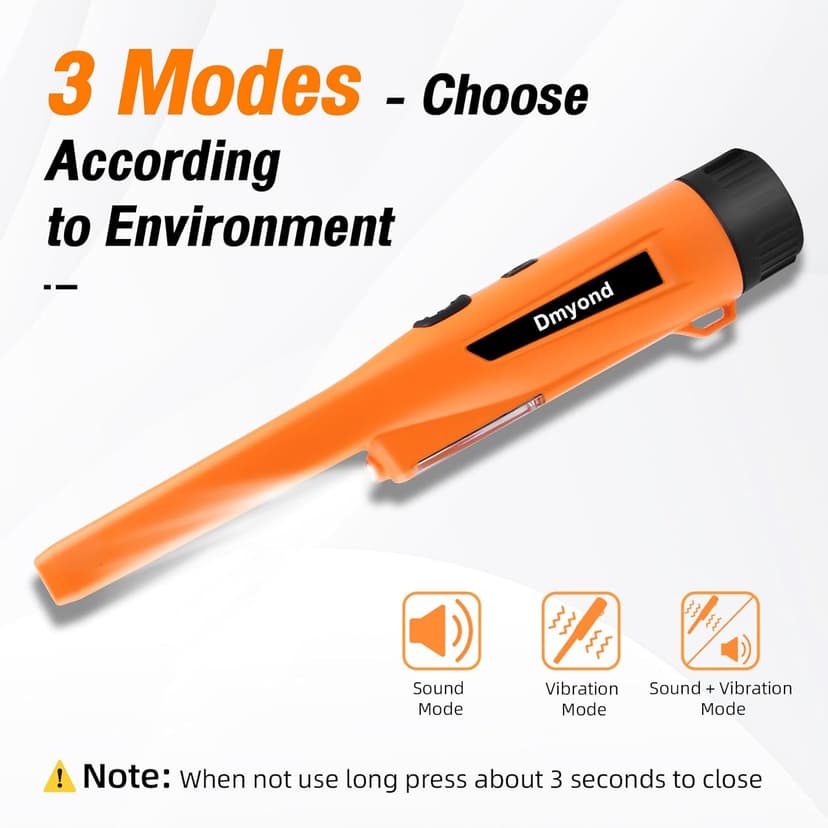 Dmyond Metal Detector Pinpointer & Accessories Kit, Waterproof Handheld Pin Pointer Wand, 3 Modes Detecting Search Pinpointing Finder Probe, Sand Sifter Scoop and Shovel, Beach Digging