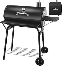 Charcoal Grills Outdoor BBQ Grill 30INCH Barrel Charcoal Grill with Side Table, 627 Square Inches, Outdoor Backyard Camping Picnics, Patio and Parties, Black by DNKMOR