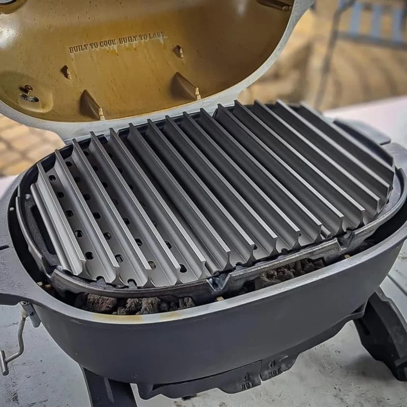 GrillGrate Grill Grate for PK Go Grill | Camping Grill Grate | Premium Charcoal Grill Accessories | Hard Anodized Aluminum | Portable Grill Grate Set | 11″ Deep x 15.375″ Wide
