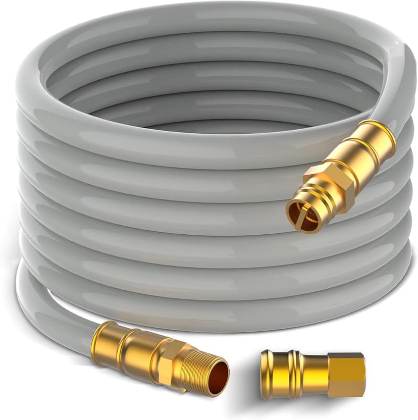 3/4 Natural Gas Hose For Generator 56FT, 3/4" ID Natural Gas Quick Connect Hose, Patio Heater, Grill Griddle, And Outdoor Ng/Lp Propane Appliance