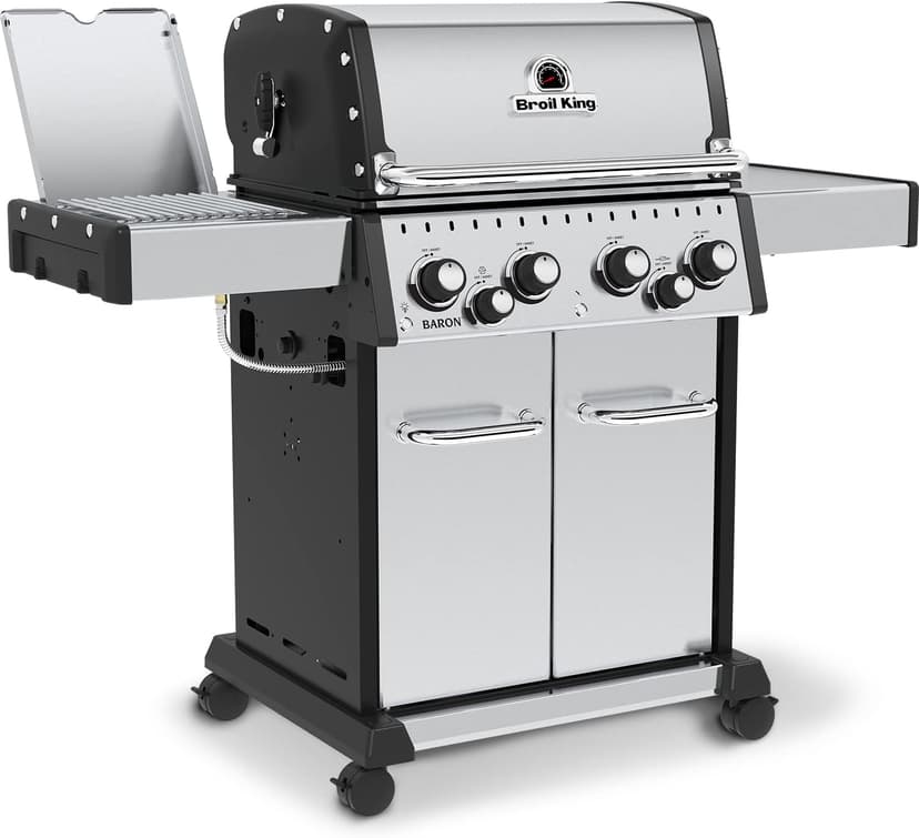 Broil King 875944 Baron S 490 Pro IR, Liquid Propane (LP), Stainless Steel, Black