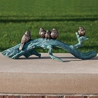 Roman – 22.25" Birds on a Branch Garden Statue, Decorative Outdoor Yard Décor, Nature-Inspired Gift for Bird Lovers