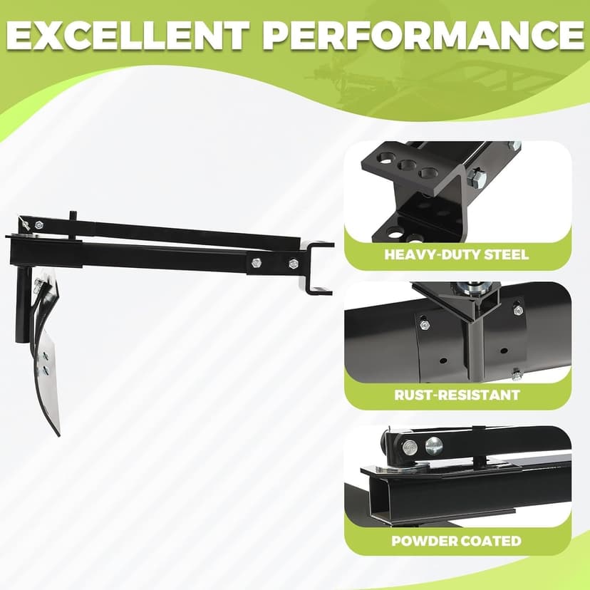 KUAFU 39.75" 3 Point Sleeve Hitch Rear Blade Compatible with ATV UTV Garden Tractors Lawn Mower Tractor Attachments Behind Rear Sleeve Hitch Tow Blade