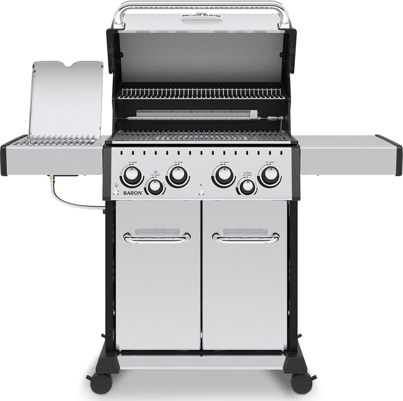 Broil King 875944 Baron S 490 Pro IR, Liquid Propane (LP), Stainless Steel, Black
