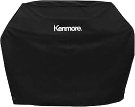 Kenmore 56-Inch Heavy-Duty Grill Cover for Outdoor BBQ Propane Gas Grills, Weather-Resistant, UV- and Fade-Resistant, Universal Fit Cover for 4-Burner Gas Grills, Black