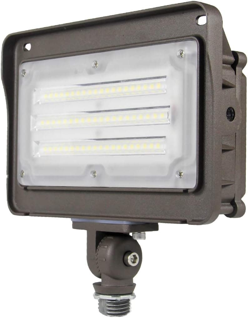 LED Flood Light Outdoor 50W, 6500LM (200W HPS/MH Equiv.) 5000K Daylight, Waterproof Knuckle Mount LED Outdoor Flood Lights for Garden Porch Yard, 100-277V ETL Listed