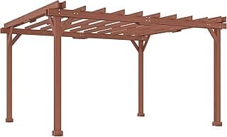 Outsunny 11' x 12.5' Outdoor Pergola, Wood Pergola Gazebo Grape Trellis with Stable Structure for Climbing Plant Support, Patio, Deck, Backyard, Lawn