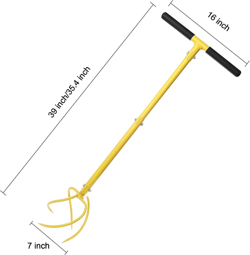 Garden Hand Tiller Garden Claw Twist Tiller Cultivator Tiller Soil Lossener Lawn Aerator Areator Loosen, Rototiller, Garden Bed and Plant Box Cultivator, Garden Tools.