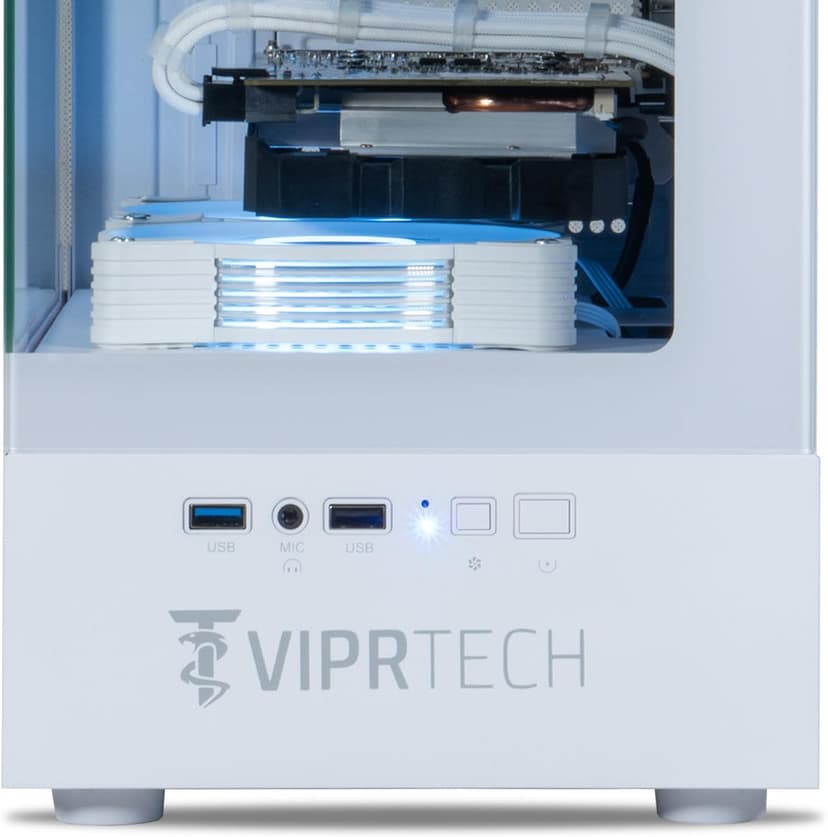 ViprTech Stryker 1.0 Gaming PC - AMD Ryzen 7 (4.1GHz Turbo), RX 580 8GB, 32GB DDR4 3200, 1TB NVMe SSD, 700W PSU, WiFi BT, Win 11 Pro, RGB, Desktop Computer Prebuilt, White