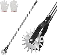 BlumWay 67 Inch Rotary Wheel Edge Trimmer, Rotary Shears, Manual Sidewalk Edgers, Length 23.6" to 67", Heavy Duty Stainless Steel Handle with Sharp Blades/Gloves