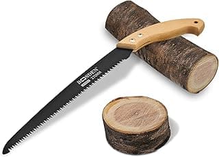 BOOSDEN 11'' Hand Pruning Saw, Japanese Trim Saw with Wood Handle, Hand Saws for Tree Trimming, Camping, Woodworking, Gardening