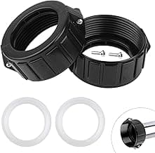 2" Spa Hot Tub Heater Split Nut Unions with Screws & Heater Gasket, Split Nut for Hot Tub and Spa Replacement Part, Suitable for 2-inch Heater Assemblies - 2 Pack