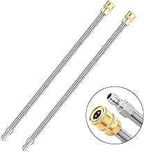 Pressure Washer Extension Wand, 2 Pack 17 Inch Stainless Steel Heavy Duty Wands with 1/4 Inch Quick Connect, Fits Most Pressure and Power Washers