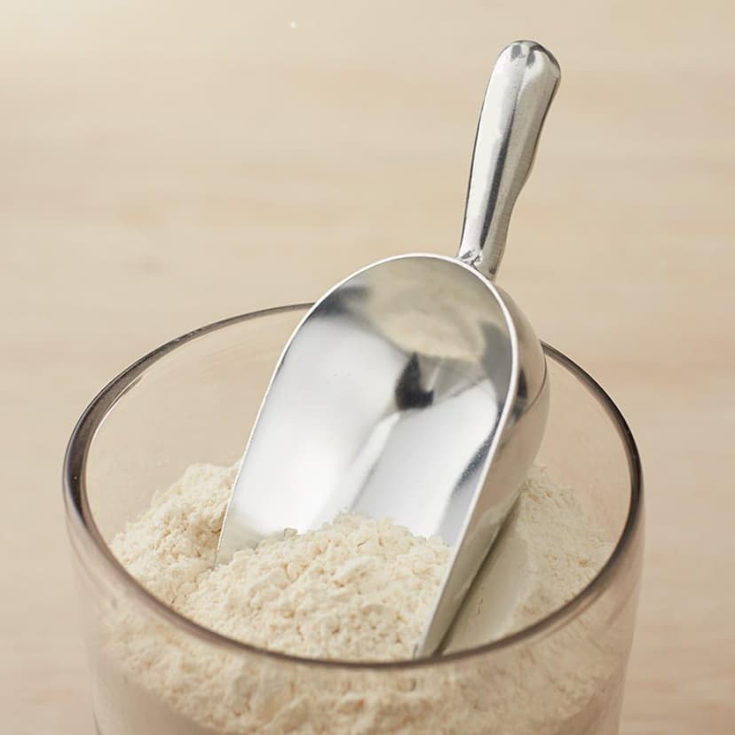 (Pack of 12) Betolla 5 oz Aluminum Utility Scoops – Contoured Handle Heavy-Duty Scoops for Dry Goods, Spices, Popcorn, Candies & Flour